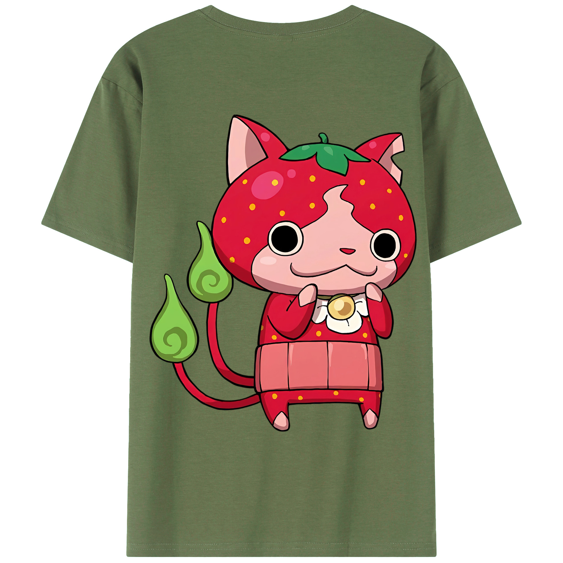 （画像用） 妖怪ウォッチ Yo-kai Watch 綿100％ メンズ半袖Tシャツ（バックプリント） 通気性